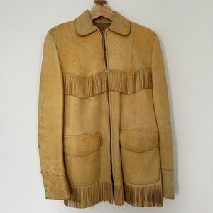 vintage fringe leather jacket
